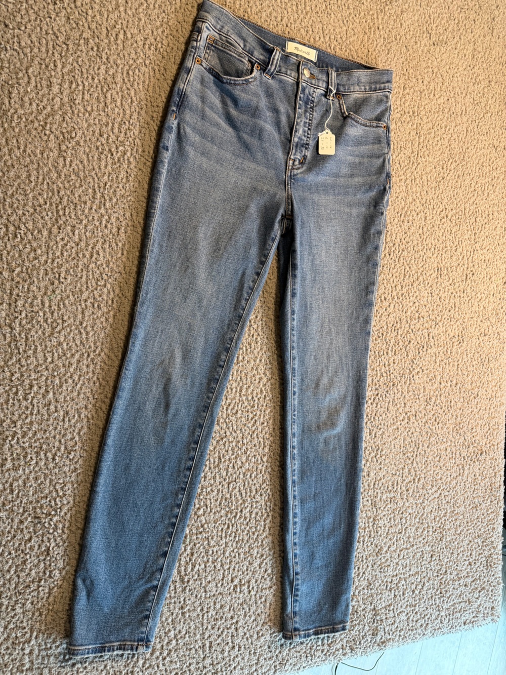 Madewell Light Wash Blue Skinny Jeans